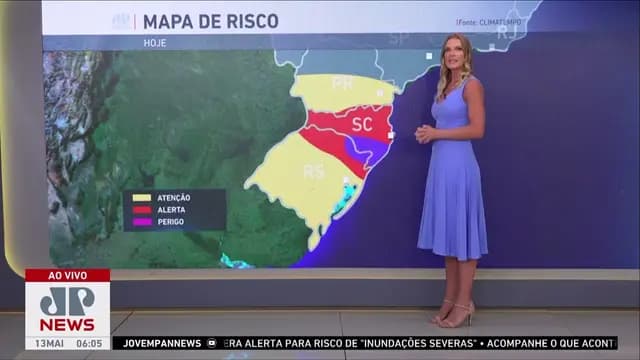 Rio Grande do Sul tem alerta para chuva nesta segunda (13) | Previsão do Tempo
