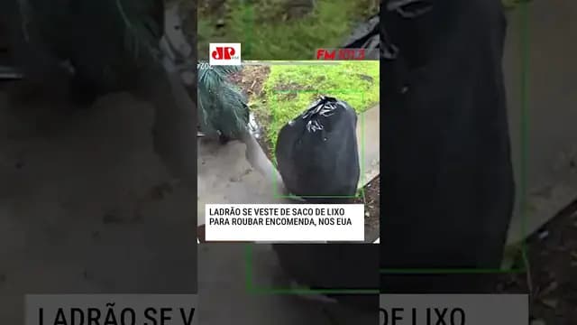 Ladrão se veste de saco de lixo para roubar encomenda, nos EUA