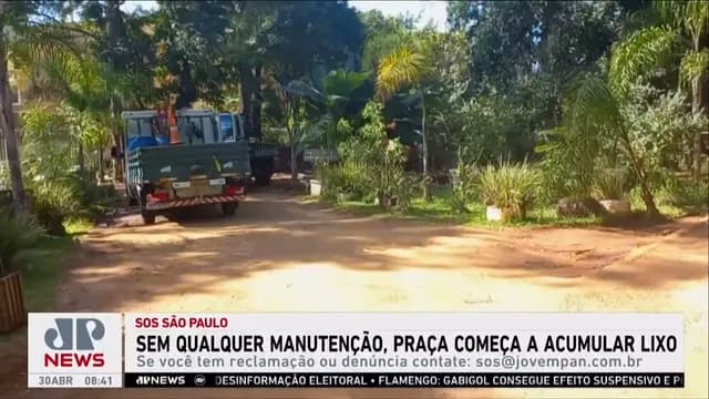 Praça Fuad Elias Nauphal não recebe manutenção e acumula lixo | SOS São Paulo