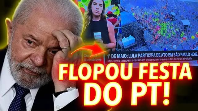 FESTA DO LULA E DO PT FLOPOU E PASSARAM VERGONHA NO DIA DO TRABALHADOR!